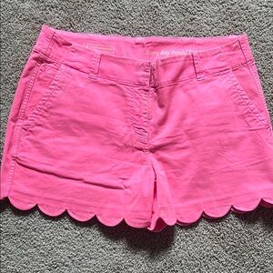 Vineyard Vines Pink Shorts with Scalloped Hem